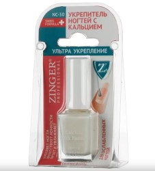 Средство для ногтей Zinger укрепитель ногтей с кальцием (ультра укрепление для ослабленных ногтей) 12 мл