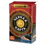 Кофе, Черная карта 250 г для заваривания в чашке молотый мягк. упак.