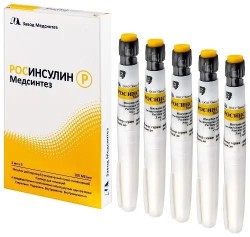 Росинсулин Р р-р д/ин. 100 МЕ/мл 3 мл 5 шт.